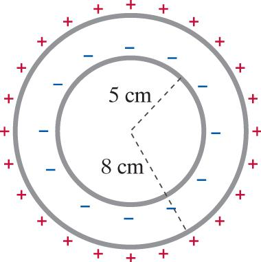 Solved A thin plastic spherical shell of radius 5 cm has a | Chegg.com