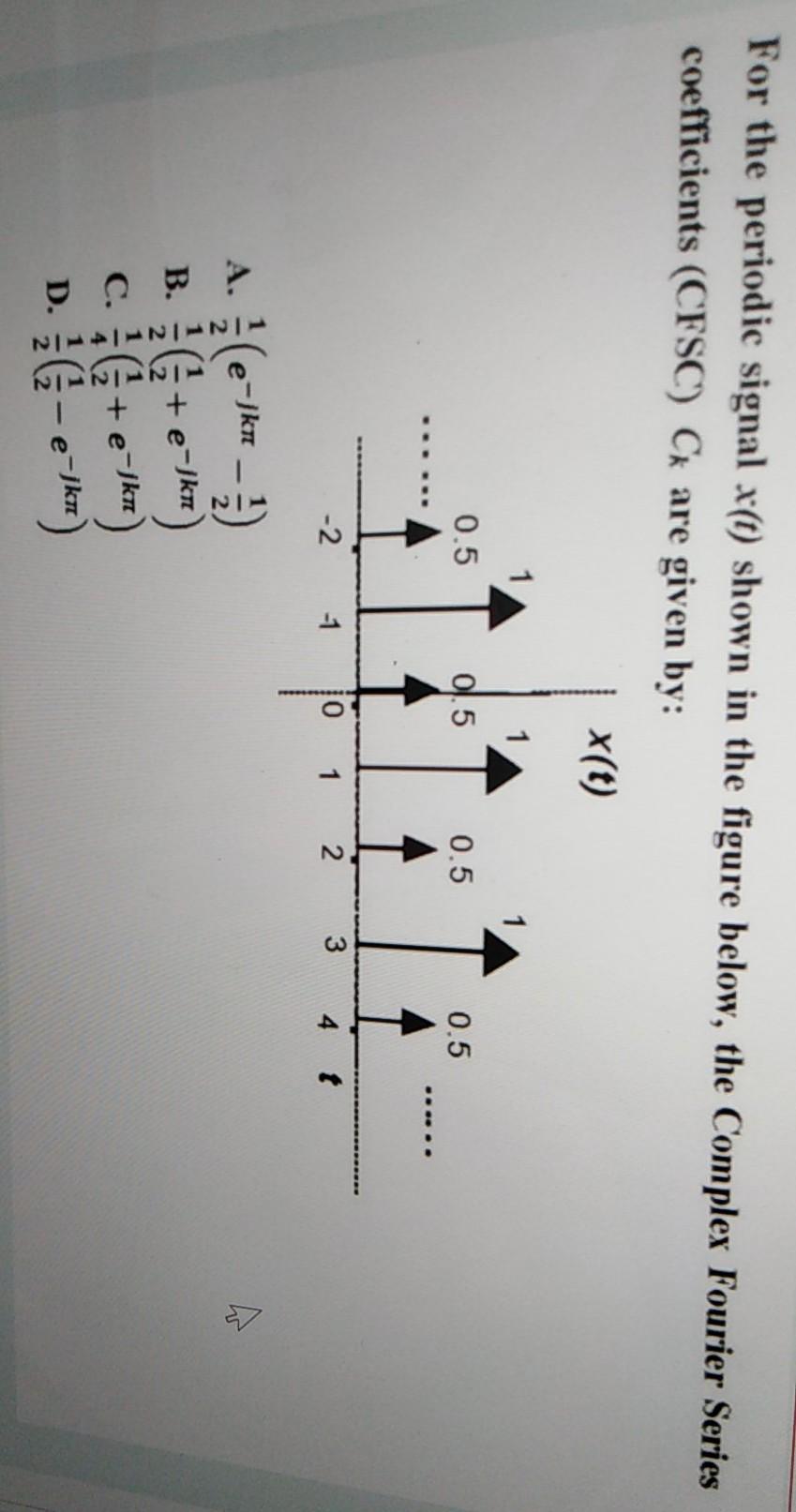 Solved For the periodic signal x(t) shown in the figure | Chegg.com