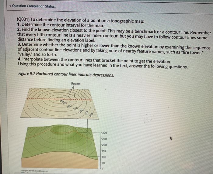 Solved (Q002) Part 1.b. In Figure 9.7, What Is The Elevation | Chegg.com