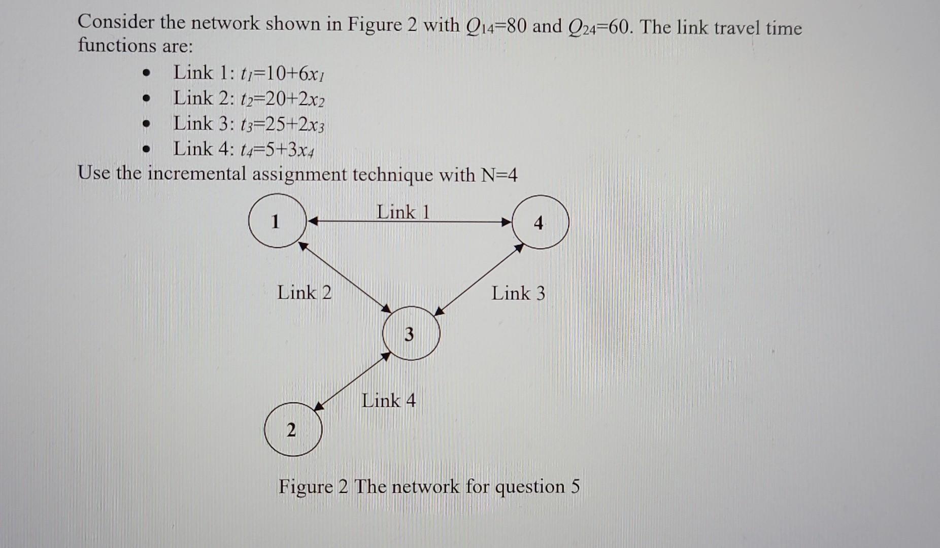 Solved Consider the network shown in Figure 2 with Q14=80 | Chegg.com