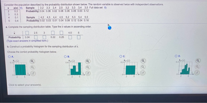 Solved Consider the population described by the probability | Chegg.com