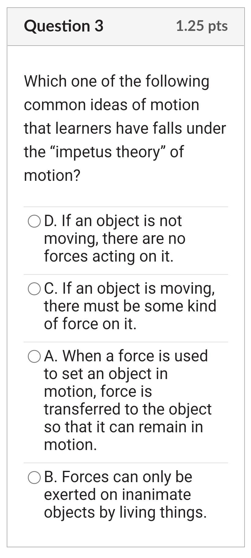 Solved Question 3 1.25 pts Which one of the following common | Chegg.com