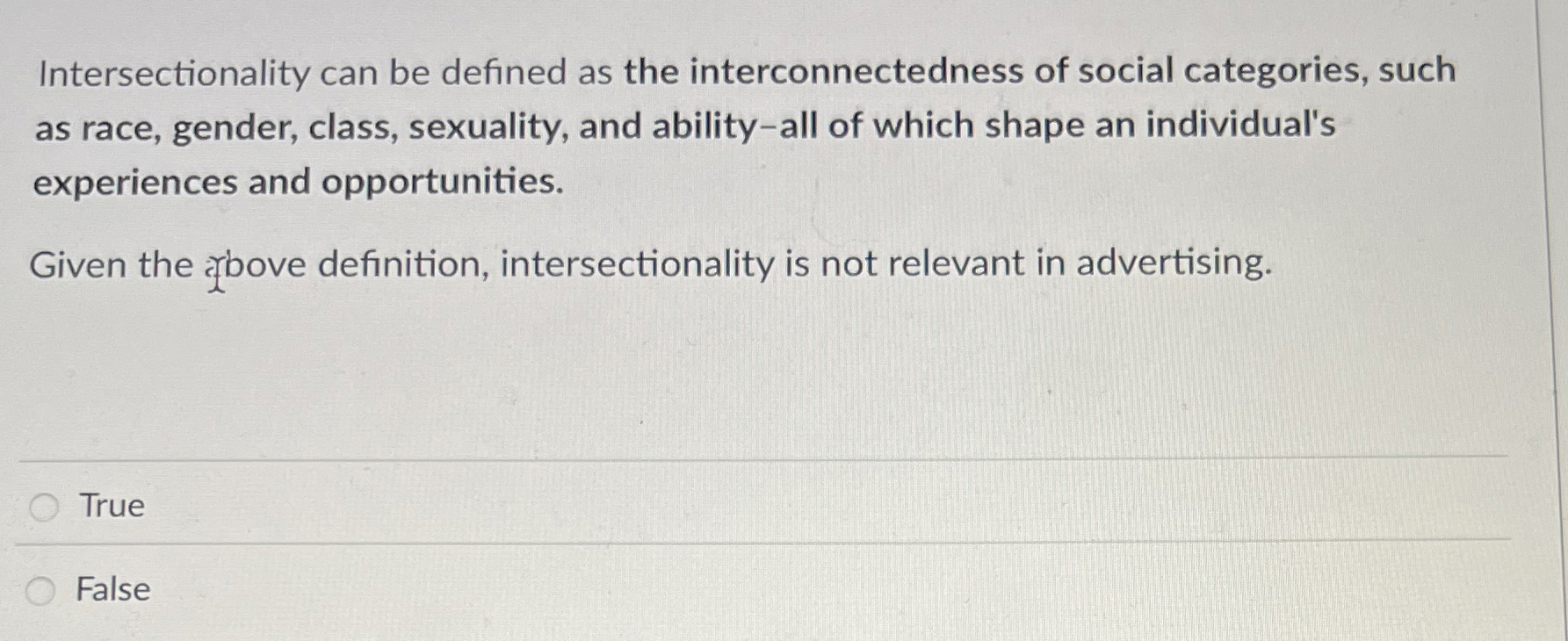 Solved Intersectionality can be defined as the