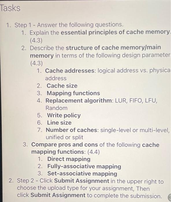 Solved Tasks 1. Step 1 - Answer the following questions. 1. | Chegg.com