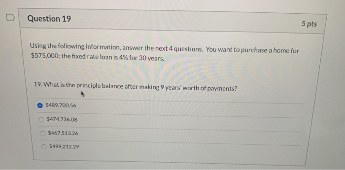 Solved Question 19 5 pts Using the following information, | Chegg.com