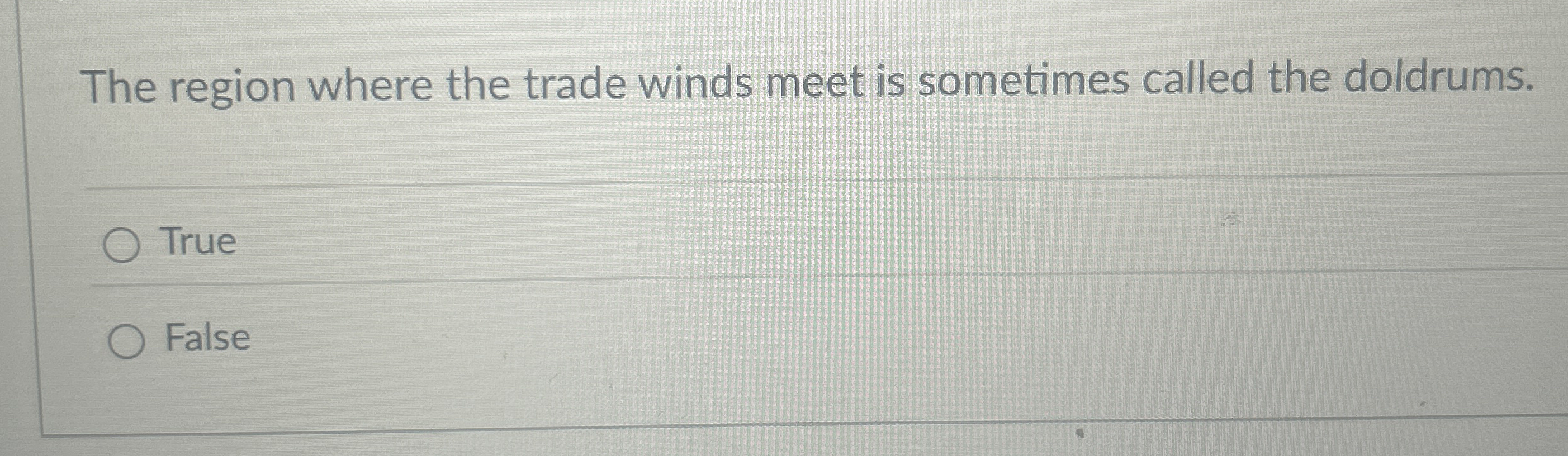 Solved The region where the trade winds meet is sometimes | Chegg.com