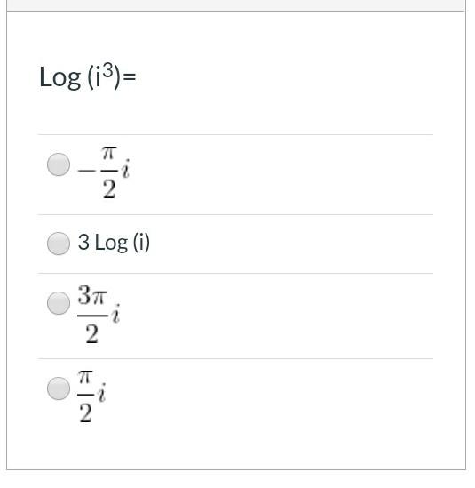 Solved Log (i9)= T 3 Log (1) 3л 2 TT โล | Chegg.com