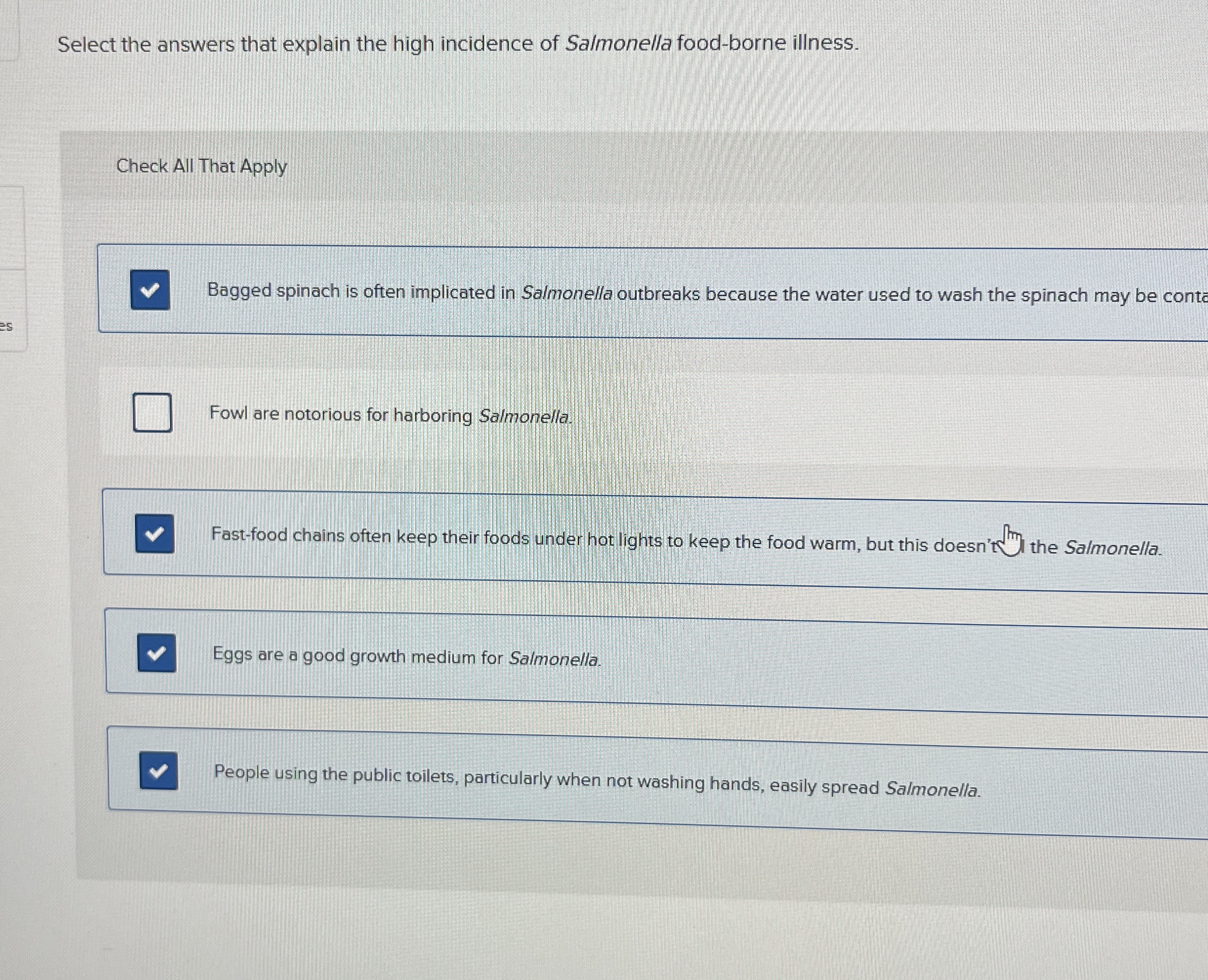 Solved Select the answers that explain the high incidence of