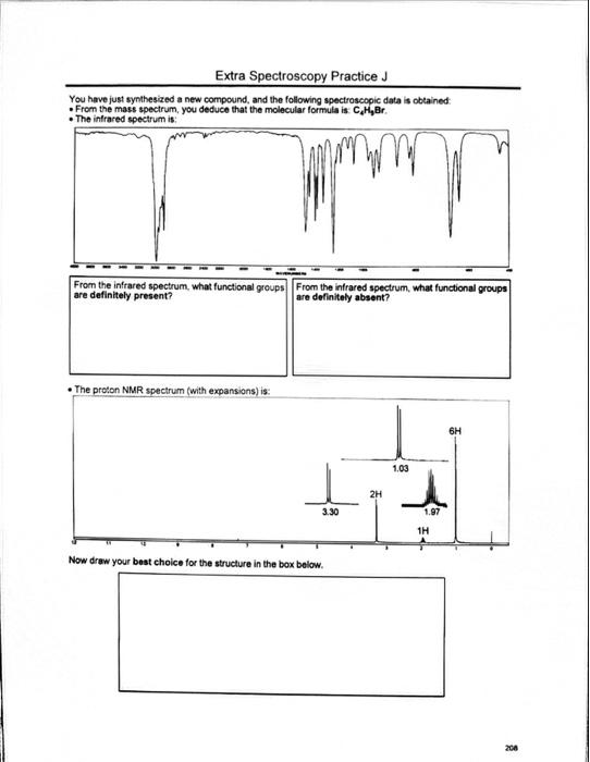 Solved Extra Spectroscopy Practice J You have just | Chegg.com
