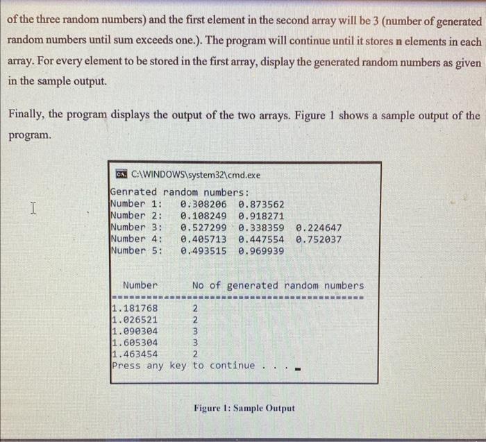 Solved write a c++ program with two arrays of size 5. One | Chegg.com