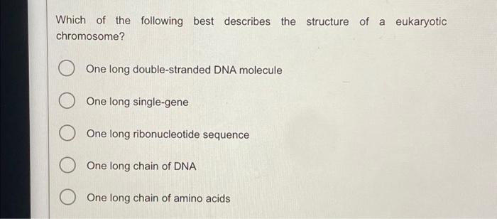 Solved Which of the following best describes the structure | Chegg.com