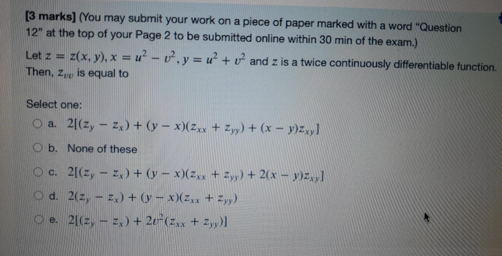 Solved 13 marks] (You may submit your work on a piece of | Chegg.com
