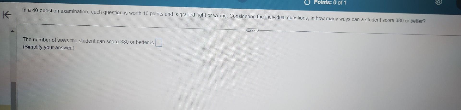 Solved In a 40-question examination, each question is worth | Chegg.com