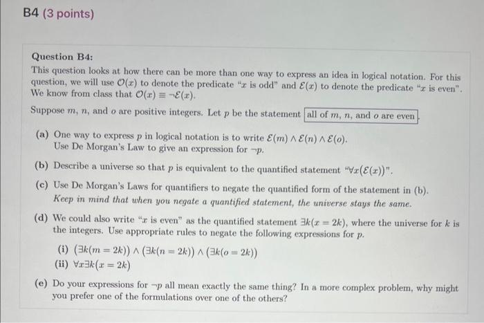 Solved Question B4: This Question Looks At How There Can Be | Chegg.com