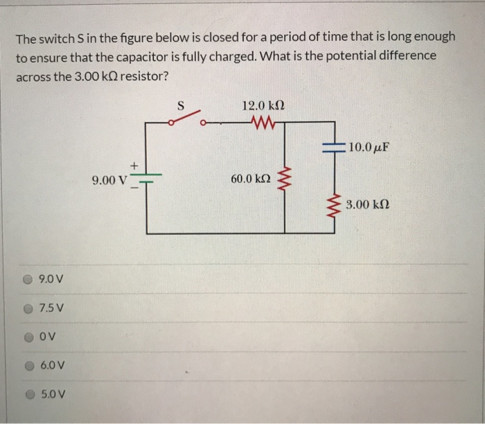 Solved The switch S in the figure below is closed for a | Chegg.com