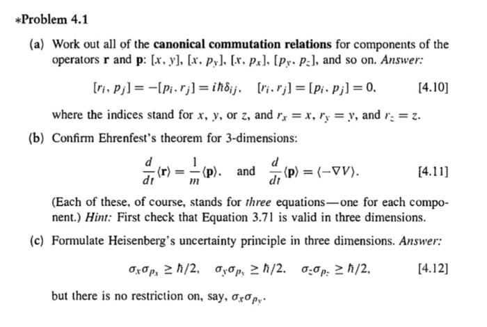 Solved *Problem 4.1 (a) Work out all of the canonical | Chegg.com