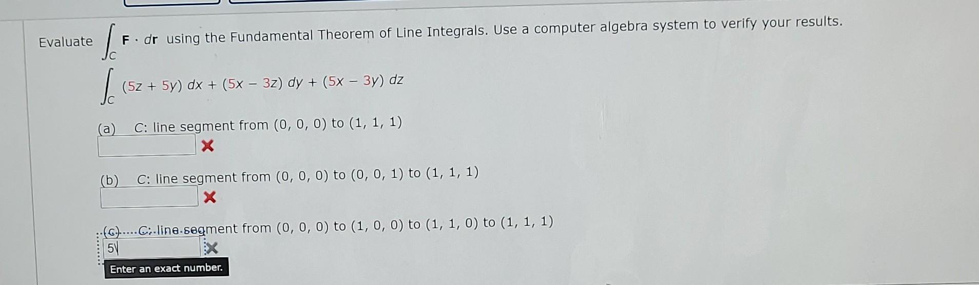 Solved Evaluate F Dr Using The Fundamental Theorem Of Line 4662