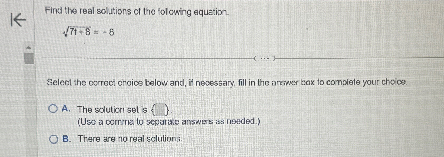 Solved Find the real solutions of the following | Chegg.com