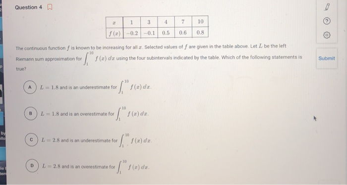 Solved Question 1 Hr F X Dx Using 3 Intervals Of Equal L Chegg Com