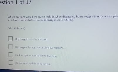 Solved Which cautions would the nurse include when | Chegg.com