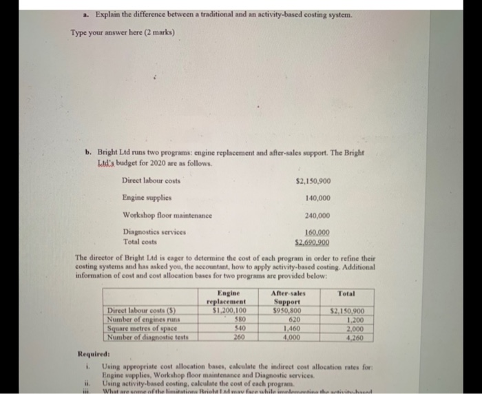 Solved a. Explain the difference between a traditional and | Chegg.com