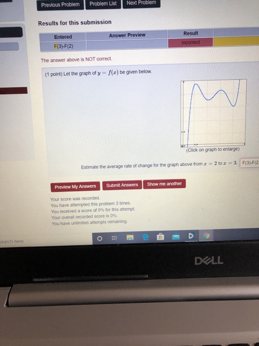 Solved Previous Problem Problem List Next Problem Results | Chegg.com