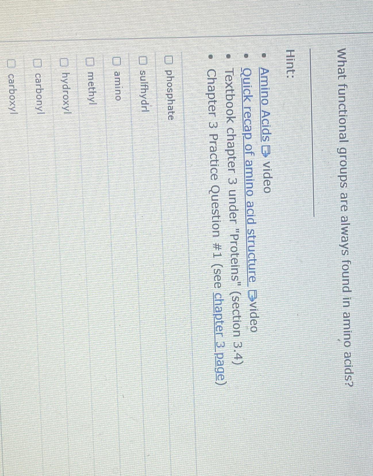 solved-what-functional-groups-are-always-found-in-amino-chegg