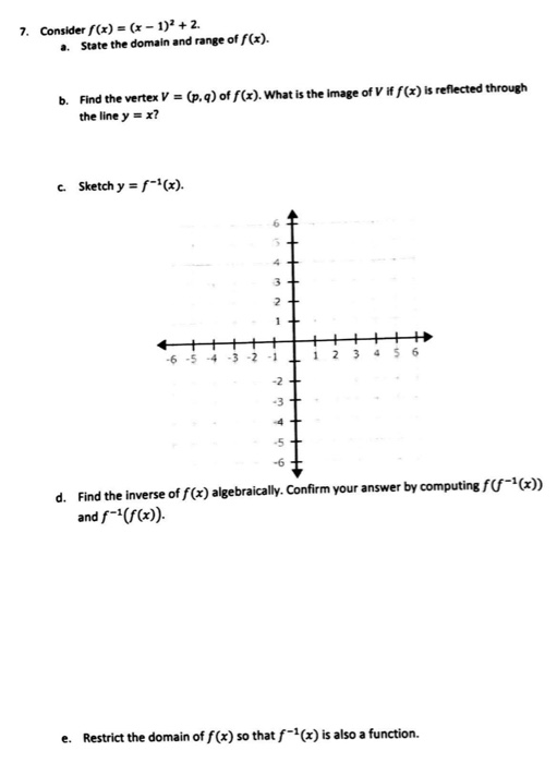 Solved 7 Consider F X X 1 2 2 A State The Doma Chegg Com