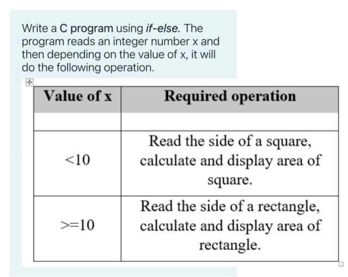 Solved Write a C program using if-else. The program reads an | Chegg.com