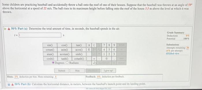 Solved ome children are practicing baseball and accidentally | Chegg.com