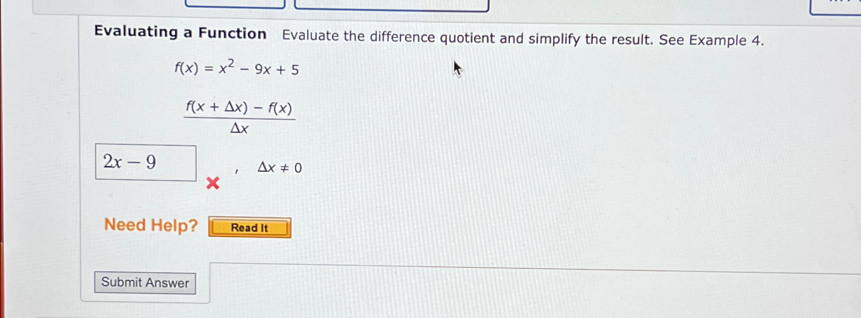 Solved Evaluating a Function Evaluate the difference | Chegg.com