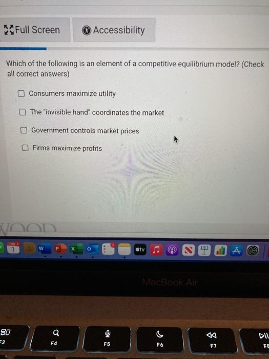 Solved Full Screen Accessibility Which of the following is | Chegg.com