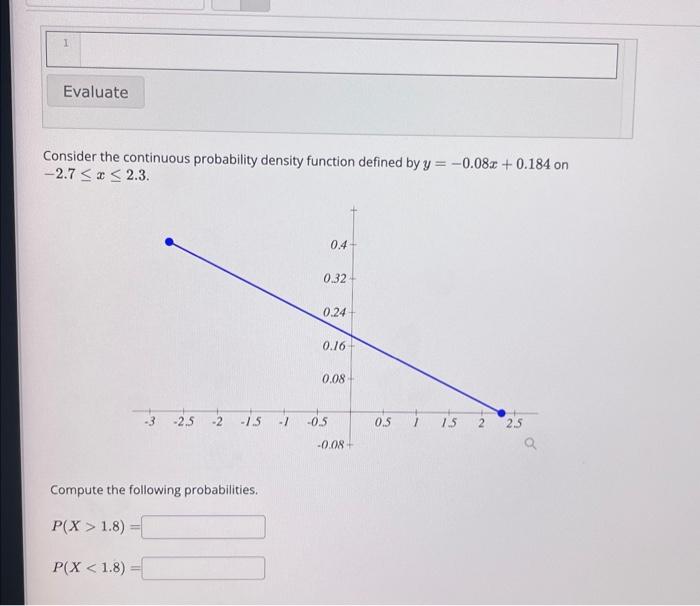 Solved consider the continuous probability density function chegg