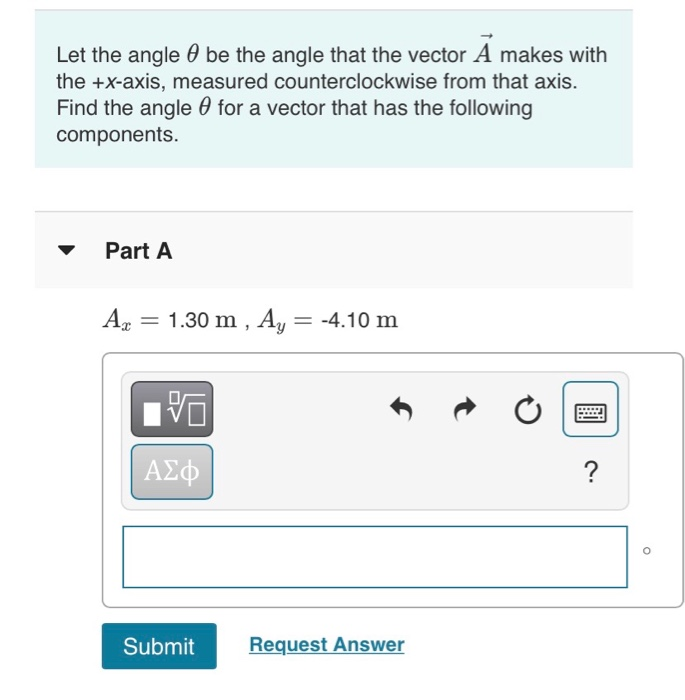 Solved Let The Angle O Be The Angle That The Vector A Mak Chegg Com