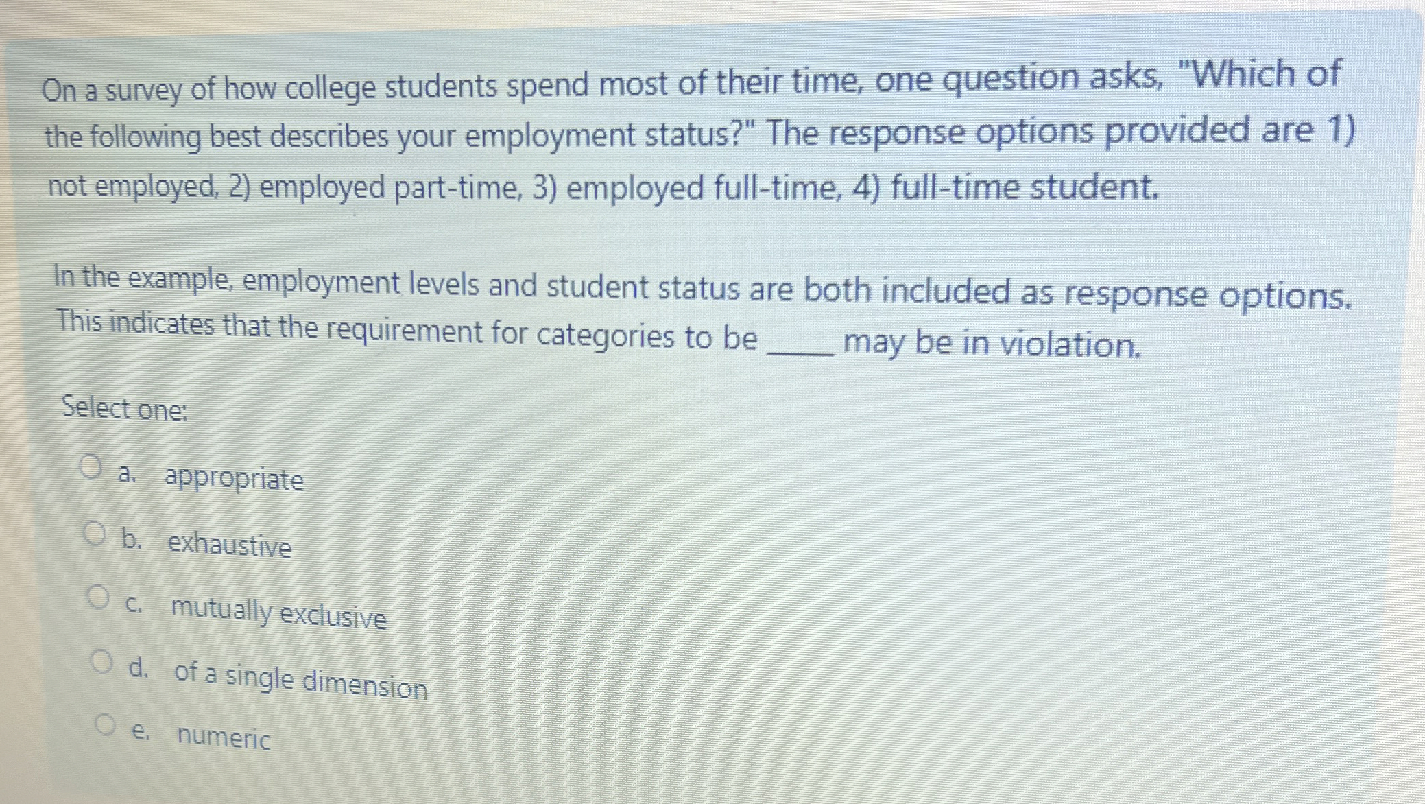 Solved On a survey of how college students spend most of | Chegg.com