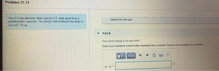 Solved Problem 21.73 required for this part Two | Chegg.com