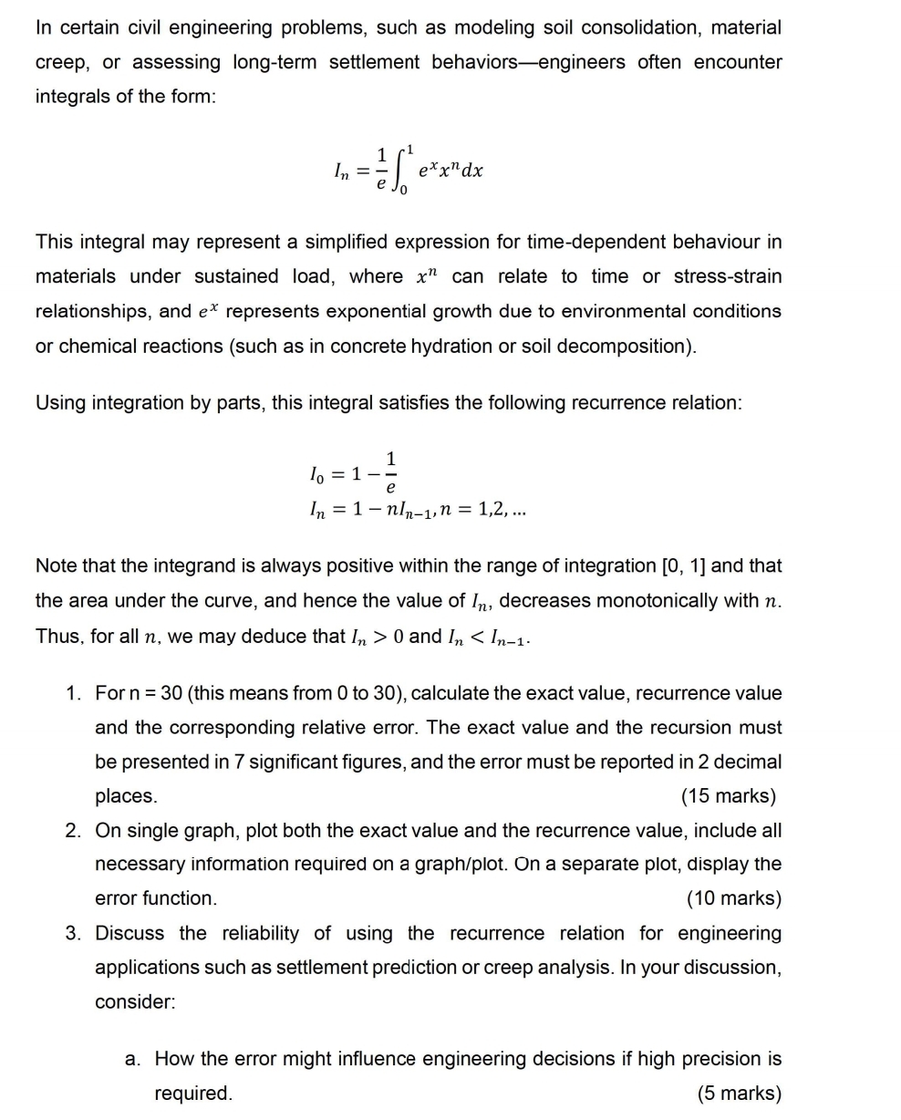 Solved In certain civil engineering problems, such as | Chegg.com
