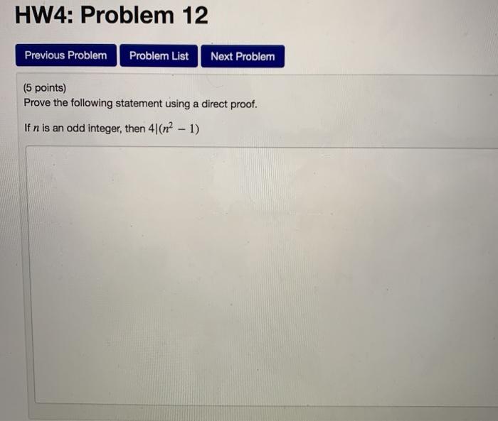 Solved HW4: Problem 12 Previous Problem Problem List Next | Chegg.com