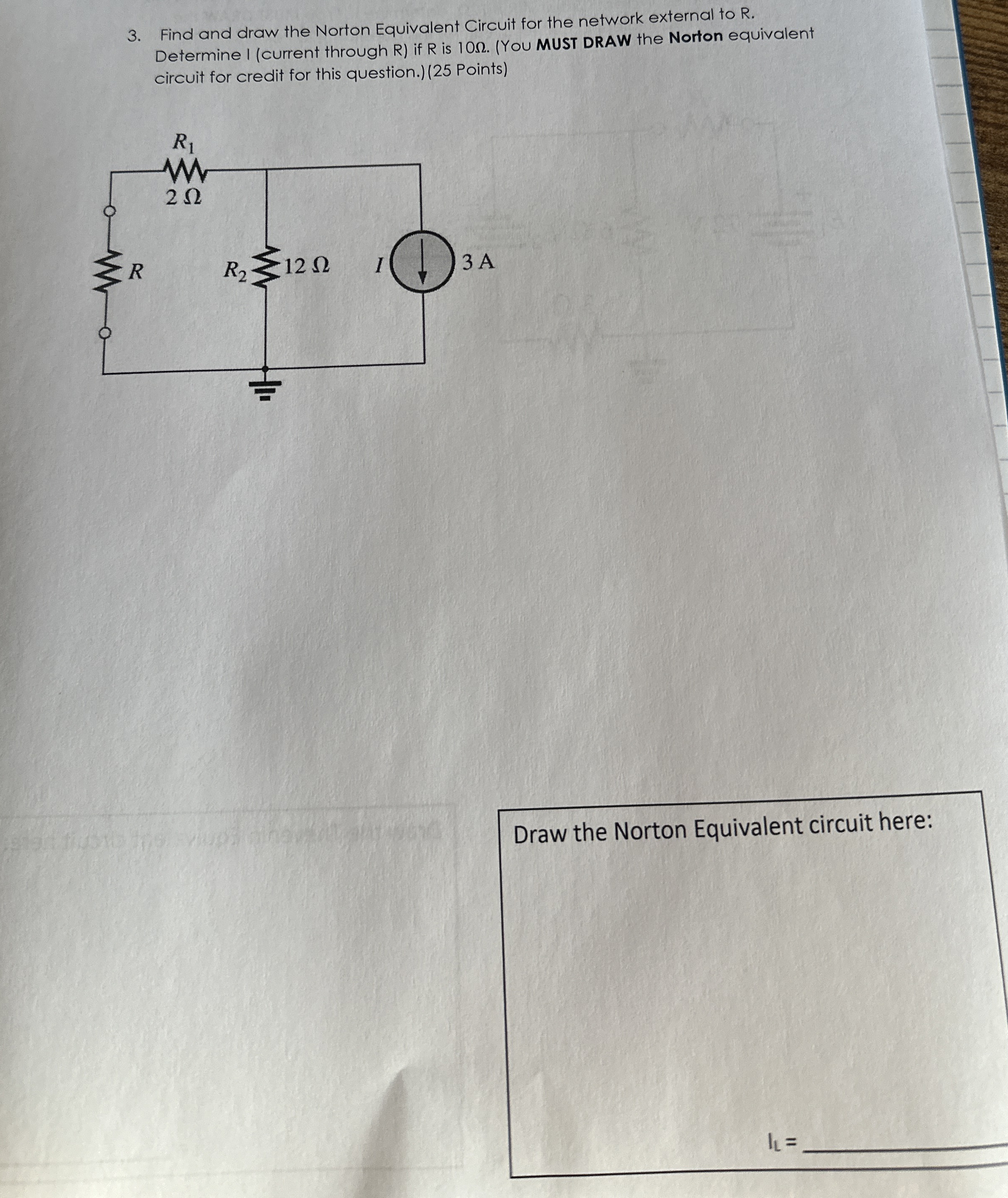 Solved Find and draw the Norton Equivalent Circuit for the | Chegg.com