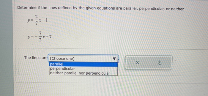 Solved Determine if the lines defined by the given equations | Chegg.com