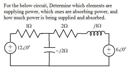Solved For the below circuit, Determine which elements are | Chegg.com
