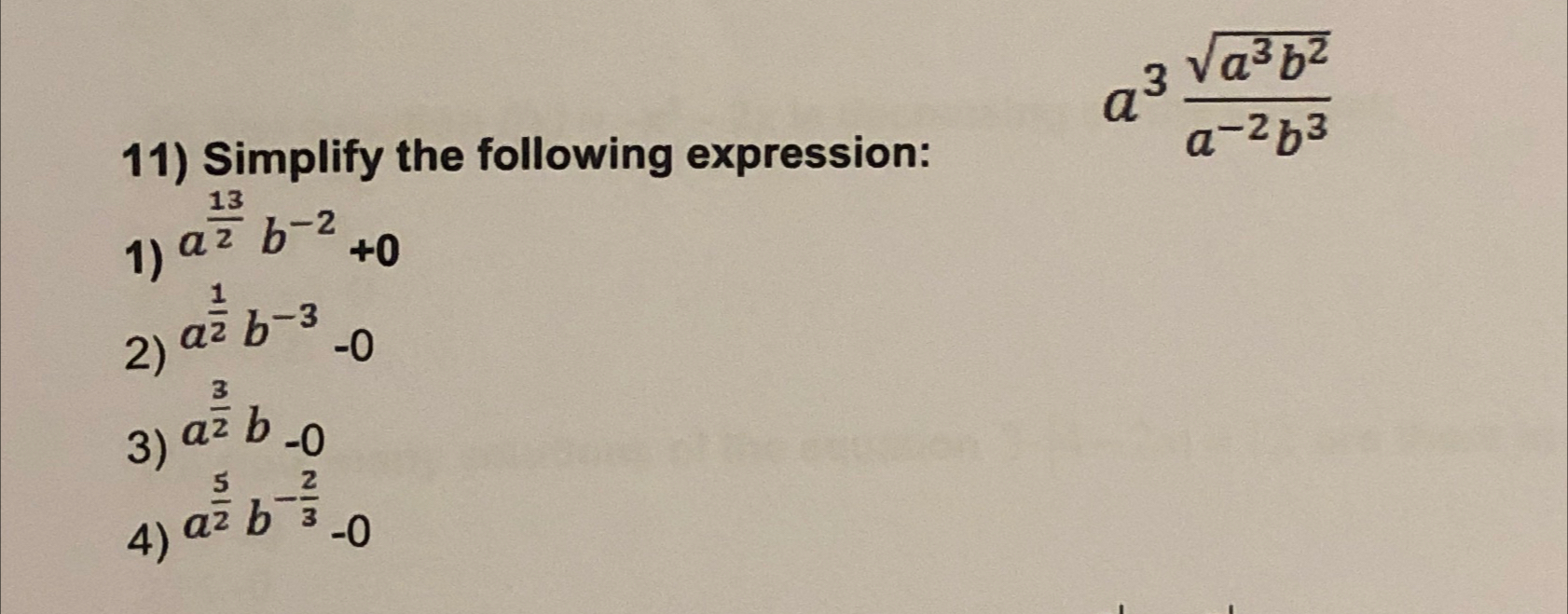 Solved Simplify the following expression:a3a3b22a-2b3 | Chegg.com