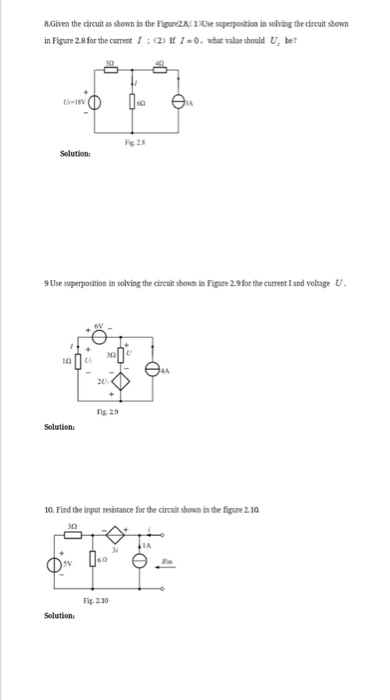 Solved 8.Given the circuit as shown in the Figure28/1)Use | Chegg.com