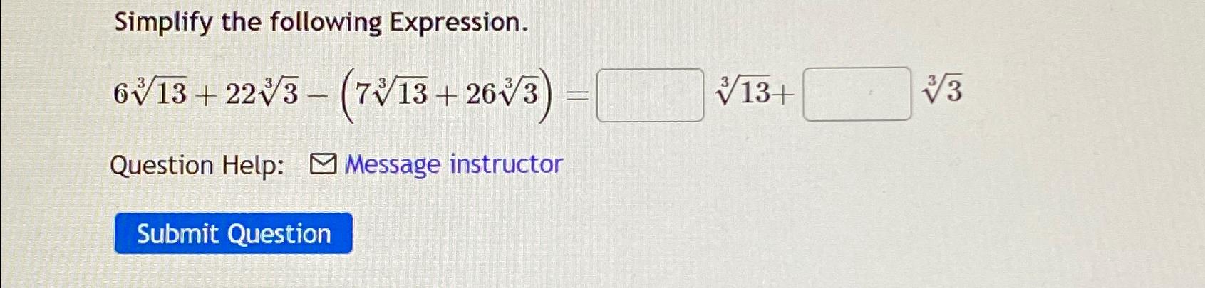 simplify the following expression 3 root 3 3 minus root 3