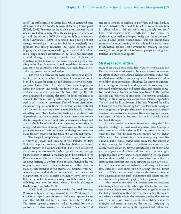 Solved Chapter 1 An Investment Perspective of Human Resource | Chegg.com