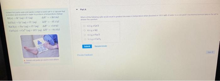 Solved Ktiit) K+(ज), I−{is+3}Instant hot packs and cold | Chegg.com
