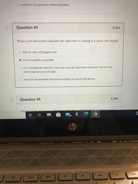 Solved Respond To All Questions Without Hesitation. Question | Chegg.com