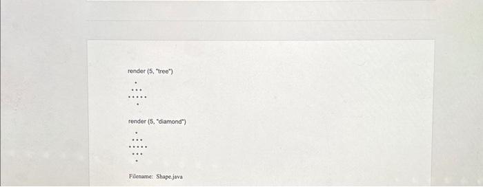 Solved Write a Java program that will print different shapes | Chegg.com