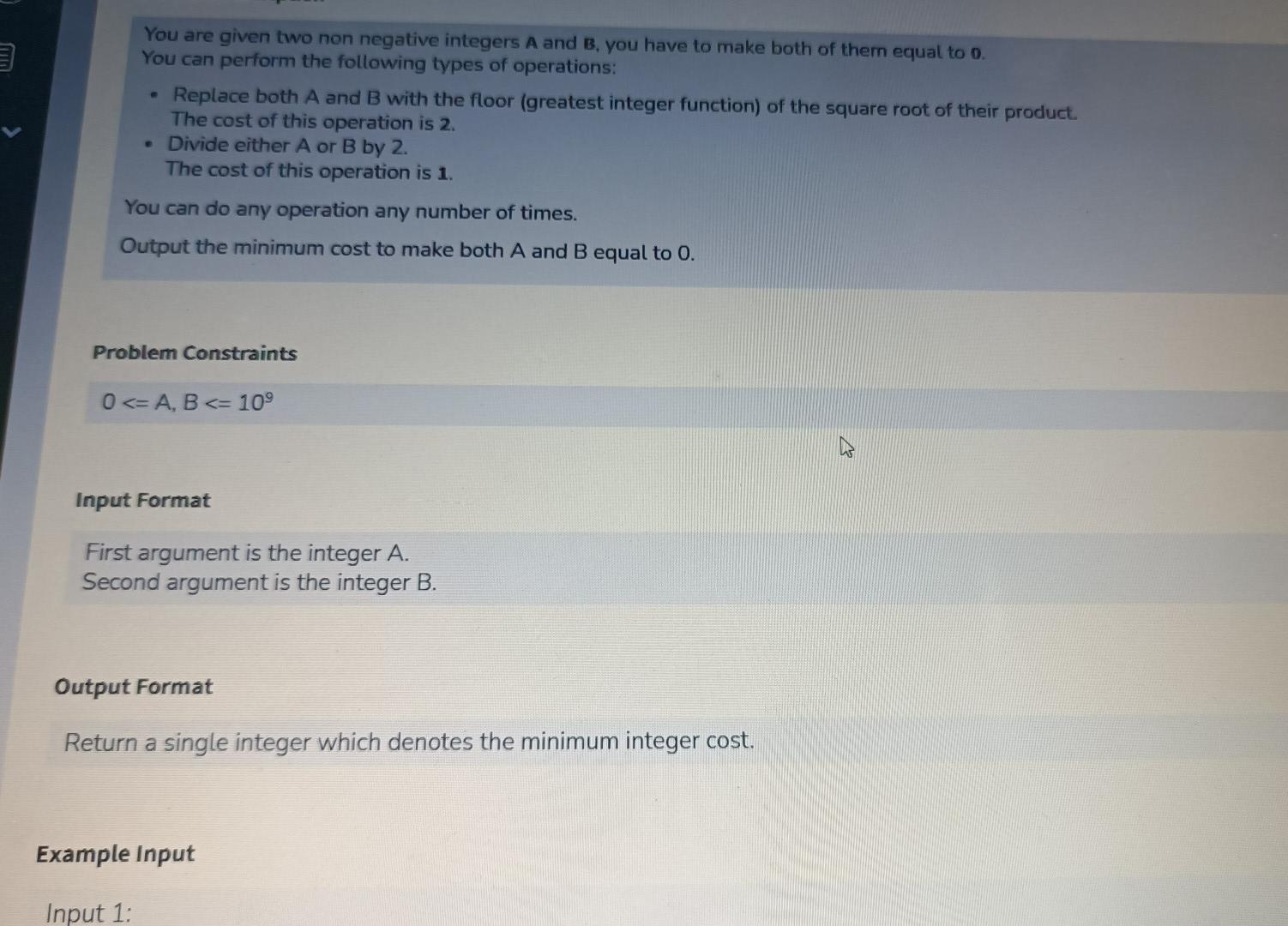 Solved 3 You are given two non negative integers A and B, | Chegg.com