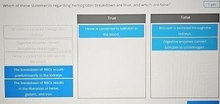 Solved Which of these statements regarding hemoglobin | Chegg.com
